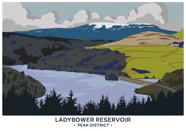 Ladybower Reservoir - Off Season - Landscape Lustre Art Print - Image 2