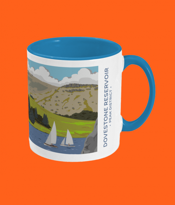 Dovestone Reservoir - Peak District - Two Toned Mug - Image 2