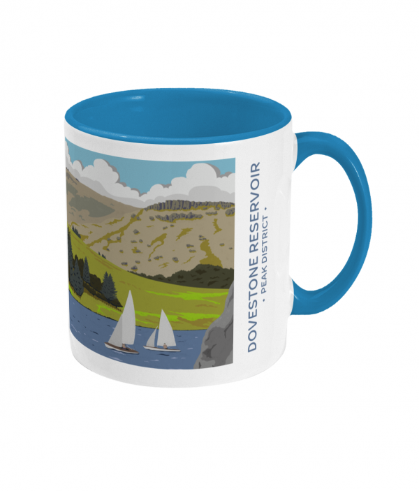 Dovestone Reservoir - Peak District - Two Toned Mug - Image 4